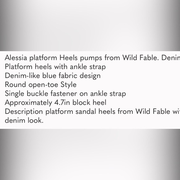 Denim platform heels NWT - Picture 7 of 7